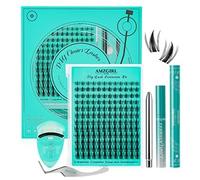 Manga Lash Clusters Kit d'extension de cils 144 pièces avec colle à cils et joint, brosse et dissolvant de colle à cils