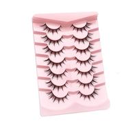 Manga Lashes Faux cils aspect naturel Anime vison Wispy Spiky 3D Volume Cils Pack Coréen Japonais Asiatique Cosplay ressemblent à des clusters individuels (taille unique)