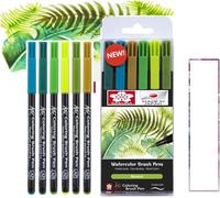 Manga-Set - Manga Sakura Koi Coloring Brush Stylos, 6 Tons Botanical De Stylo De Brosse[Z3775]