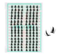 Manga tuftes de cils, tuftes de cils naturels 128pcs tuftes de cils naturels expansion claire avec tuftes de cils simples pointus DIY à la maison