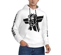Manga UFŏ%Robot Hoodies Men Fashion 3D Digital Printing Long Sleeve Hooded Casual Drawstring Hooded Top for Men Loose Sweatshirt Autumn Hooded Top,Medium