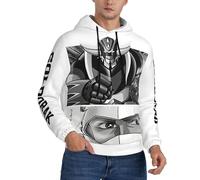 Manga UFŏ%Robot Hoodies Men Fashion 3D Digital Printing Long Sleeve Hooded Casual Drawstring Hooded Top for Men Loose Sweatshirt Autumn Hooded Top,Medium