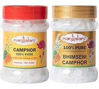 Mangalam Camphre Lot de 2 comprimés de camphre 100 g + camphre Bhimseni 100 g