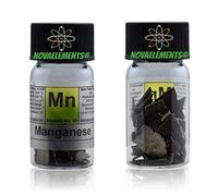 Manganèse Métallique Élément 25 Mn , Flocons 10 Grammes en Flacon de Verre avec Étiquette