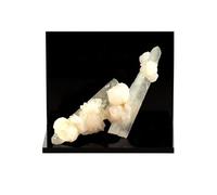 MANGANO CALCITE + QUARTZ - Pierre Naturelle en Provenance de Inner Mongolia, Chine - Pierre de guérison et d'amour, équilibre émotionnel 317.0 ct - Certificat d'Authenticité Inclus 105 x 35 x 35 mm G