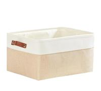 Mangata Boîte de Rangement en Tissu, Paniers de Rangement Pliables pour Vêtements, Dressing, Cosmétiques, Jouets (Kaki, Large)