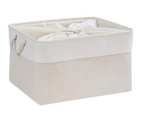 Mangata Boîte de Rangement, Panier de Rangement en Tissu Épaissi avec Poignées et Cordon de Serrage pour Vêtements Étagères Placard Armoire Maison (XL, Lot de 1)