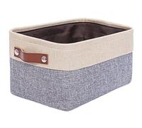 Mangata Paniers de Rangement Petit, Boîte de Rangement en Tissu pour sous-vêtements, Chaussettes, Jouets (Gris/beige, Small)