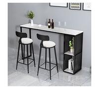 Mange Debout 41 Pouces de Bar en marbre à la Maison Salon Balcon Armoire à vin Table Bar(A,120cm*40 * 105)