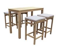 Mange Debout Aruba En Acacia 4 Places - Coussins Sable Beige