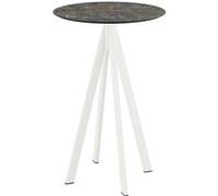 Mange-debout Infinity avec piètement blanc + plateau HPL Ø70 cm - Veba