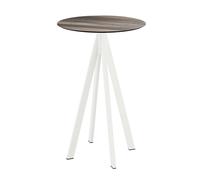 Mange-debout Infinity avec piètement blanc + plateau HPL Ø70 cm - Veba