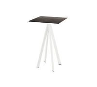 Mange debout Infinity avec piètement blanc + plateau HPL 70x70 cm