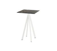 Mange debout Infinity avec piètement blanc + plateau HPL 70x70 cm