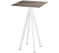 Mange-debout Infinity avec piètement blanc + plateau HPL 70x70 cm - Veba