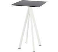 Mange-debout Infinity avec piètement blanc + plateau HPL 70x70 cm - Veba