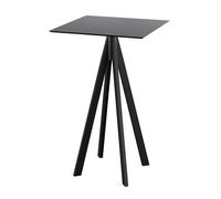 Mange-debout Infinity avec piètement noir + plateau HPL 70x70 cm - Veba