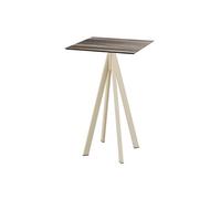 Mange-debout Infinity avec piètement sable + plateau HPL 70x70 cm - Veba