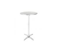 Bolero GR396 Table d'appoint rabattable en acier inoxydable Argenté Diamètre 600 mm