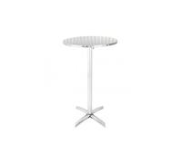 Bolero GR396 Table d'appoint rabattable en acier inoxydable Argenté Diamètre 600 mm