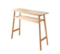 Mange Debout Table de Bar en Bois Massif, Style Nordique Simple, Mur de Maison, Double Couche, Longue, Haute, Salon, Balcon, Magasin de thé au Lait Table Bar