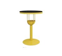 Mange Debout Table de Bar Ronde en Fer forgé Jaune, idéale for Un Salon de thé ou Un café, idéale for la Maison, Le Balcon ou Les Loisirs Table à Manger(Petit)