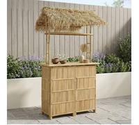 Mange-debout - table de bar - table haute Vidaxl Table de bar extérieure Naturel 115 x 95 x 215 cm Bambou