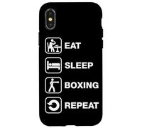 Mange Dors Boxe Répète Routine Coque pour iPhone X/XS