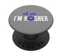 Mange-moi, je suis juif casher Hanoukka cuisinier hébreu chef cuisinier cuisinier PopSockets PopGrip Adhésif