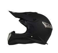 Mangen Casque de Moto Motocross Cross intégral Vélo Off-Road VTT Noir Mat (S)