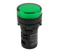 Mangen Voyants indication panneau pilote LED AC/DC 12V Vert Mont 7/8 pouce 22mm 2 Pièces