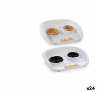 Mangeoir pour animaux Stefanplast Blanc Marron Noir Plastique 34 x 11 x 46,5