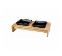 Set ecuelles 36x19x7cm - 2 x 0,4l - Noir - Pour chien