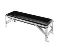 Mangeoire 100 × 30 × 36,5 cm, volume 35 l, cadre en acier de qualité supérieure - Particulièrement stable, montage au sol, convient pour les bovins, les moutons, les chevaux, etc