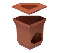 Mangeoire 2 en 1 pour dragons barbus, grotte pour reptiles avec gamelle, emplacement solaire actif, paysage et terrarium pour l'intérieur pour caméléons, tortues, serpents et