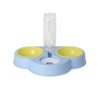 Mangeoire 3 en 1 pour chien avec position surélevée pour chat, bol d'eau, double bol, arrosage automatique, sans déversement, double bol, gamelle automatique pour animaux de compagnie