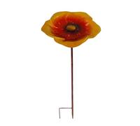 Mangeoire à abeilles, design prise de terre, support de pollinisateur, plateau rechargeable, coupe-vent, mangeoires de bain avec fleur colorée pour oiseaux, jardin, terrasse