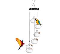 Mangeoire à Boire pour colibris, mangeoire à Eau pour colibris | Ensemble de 6 carillons à Vent pour d'extérieur | Jays Robins Sparrows Mangeoire d'observation des Oiseaux Sauvages
