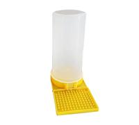 Mangeoire à cailles - 15 x 8,4 x 16,6 cm - Anti-fuite - Grande capacité - Transparente - Pour oies, canards, poules, poussins, dindes, lapins