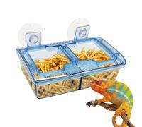 Mangeoire à caméléon Bac Alimentaire Double Compartiment à Ventouse