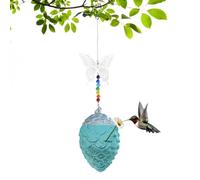 Mangeoire à Colibri avec Crochet Verre Étanche Petit Décor De Jardin | Mangeoires Extérieures D'Eau Et D'Aliment Pour Oiseaux Pour Mésanges Geais Bleus Merlebleus Cour Patio Balcon Style papillon