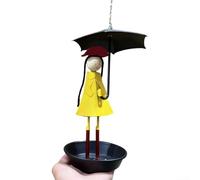 Mangeoire à colibri sur le thème des filles avec chaîne de suspension en métal et corps en fer résistant aux intempéries