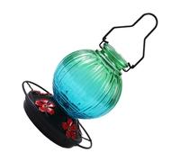 Mangeoire à colibris en verre décorative avec une capacité de nourriture de 680 ml, parfaite pour l ' installation d ' une cour de jardin ou d ' un patio Mangeoire à oiseaux en verre faite à la main