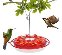 Mangeoire à Colibris - Station d'alimentation Suspendue Anti-Fuite avec 8 Orifices - Mangeoire en Forme de Soucoupe à Colibris,pour Extérieur Jardin Terrasse Balcon Véranda Et Arbre