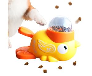 Mangeoire à collation stimulante, jouet d'activité puzzle en forme de canard, libération lente avec ouverture, jouet d'exercice mental pour chiens curieux, distributeur de récompense roulant avec