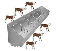 Mangeoire à compartiments multiples en acier inoxydable robuste pour une alimentation efficace dans divers enclos et fermes pour animaux