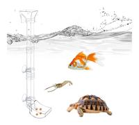 Mangeoire à crevettes - Tube d'alimentation transparent pour aquarium | guide alimentaire ciblé en bas avec support de plateau stable, système de distribution de portions contrôlées, idéal pour