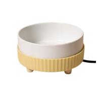 Mangeoire à eau chauffante pour chien - Gamelle chauffante thermostatique pour chien, abreuvoir en céramique alimenté par USB, durable, fiable, technologie thermique empêchant l'eau de geler, intérieu