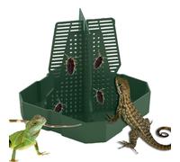 Mangeoire à eau et nourriture pour reptiles - Mangeoire caméléon | Organiseur professionnel de vivants, anti-fuite, avec colonne pour que les proies grimpent et se déplacent pour une utilisation