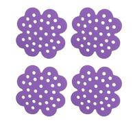 Mangeoire à Eau Flottante Bee Island, 4 Pièces, avec Motif de Fleurs Colorées, pour étangs et Jardins Extérieurs, 15.5x15.5cm (Purple)